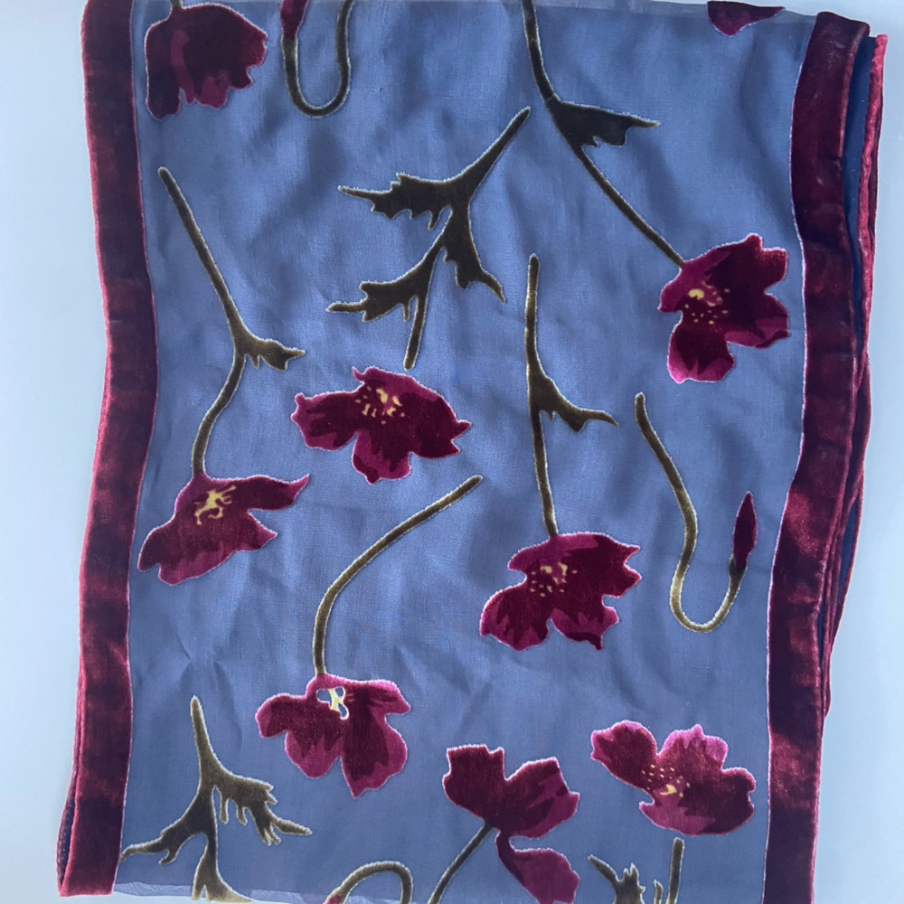 Shawl/Scarf/Wrap-Unkown Manufacturer Pre-owned, Silk & Rayon